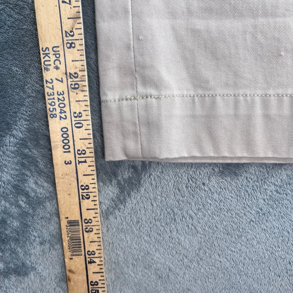 Polo Ralph Lauren Andrew Pant Mens 38x31 Khaki Tan Pleated Cotton Chino Trousers